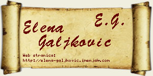 Elena Galjković vizit kartica